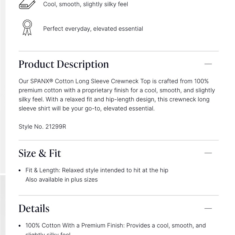 SPANX Black and White Striped Long Sleeve Tee - Picture 3 of 3